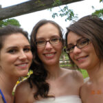 Outside picture of the bridesmaid and maid of honour