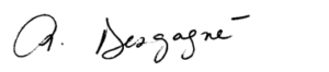 Angele Desgagne signature