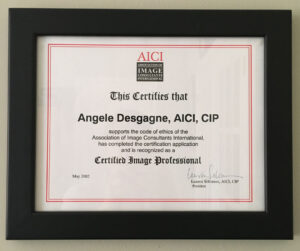 AICI Certificate - Angele Desgagne