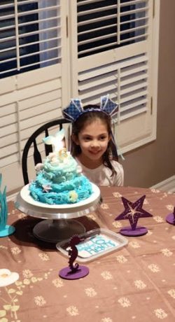 Reya and her cake